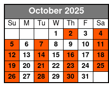 #1 Hits of the 60's Branson October Schedule