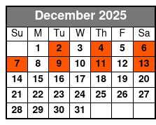 #1 Hits of the 60's Branson December Schedule