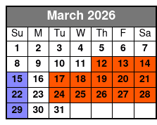 Hamners' Unbelievable Magic Variety Show March Schedule