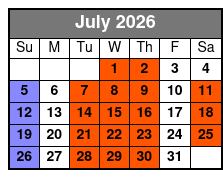 Hamners' Unbelievable Magic Variety Show July Schedule