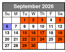 Hamners' Unbelievable Magic Variety Show September Schedule