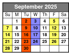 New Jersey Nights September Schedule