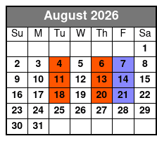 ABBA Tribute: Thank You For The Music August Schedule