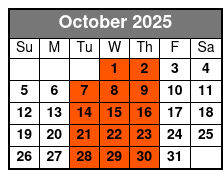 Beach Boys California Dreamin October Schedule