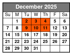 Beach Boys California Dreamin December Schedule