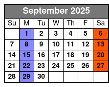 Doo Wop and More September Schedule