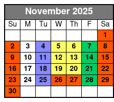 Christmas Wonderland November Schedule