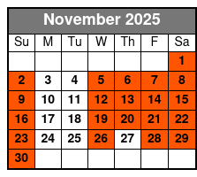 National Tiger Sanctuary Awareness Tour November Schedule