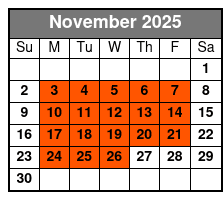 Down Home Country Show November Schedule