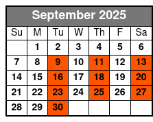 C.J. Newsom's Classic Country and Comedy September Schedule