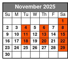 C.J. Newsom's Classic Country and Comedy November Schedule