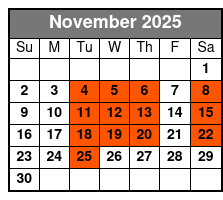 The Petersen Family Bluegrass Band November Schedule