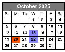 A Neil Diamond Tribute October Schedule
