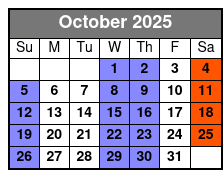 Reza Edge of Illusion Magic Show October Schedule