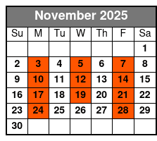 America's Top Country Hits November Schedule