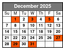 America's Top Country Hits December Schedule