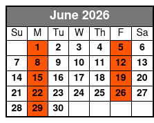 History and Scenic Beauty Van Tour June Schedule