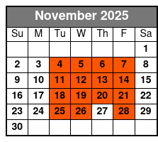 Doug Gabriel Christmas Show November Schedule