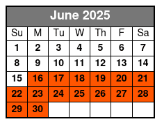 Fritz's Adventure June Schedule