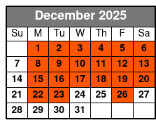 Grand Jubilee Christmas Show December Schedule