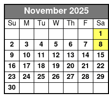 Matt Gumm and Company November Schedule