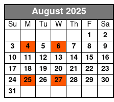 Escape Reality Magic & Illusions Dinner Show (Dinner Included) August Schedule