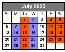 Escape Reality Magic & Illusions Show (No Meal) July Schedule