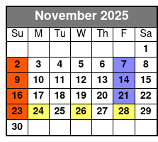 A Shepherd’s Christmas Carol November Schedule