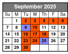 Historic Tour September Schedule