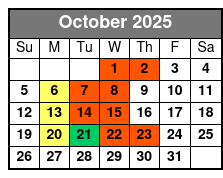 Historic Tour October Schedule