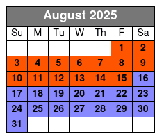 Vigilante Extreme Ziprider August Schedule