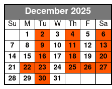 Shepherd's Chuckwagon Dinner Show December Schedule