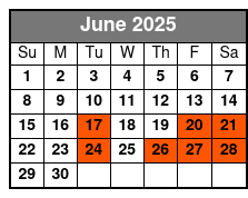 ReVibe Dinner Show June Schedule