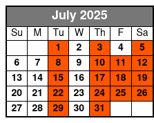 ReVibe Dinner Show July Schedule