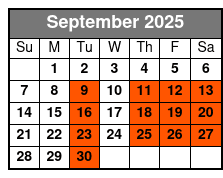 ReVibe Dinner Show September Schedule