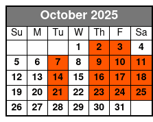 ReVibe Dinner Show October Schedule