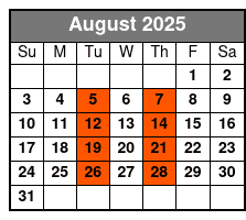 Rick McEwen Presents The Gambler August Schedule