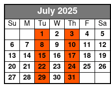 Rick McEwen Presents The Gambler July Schedule