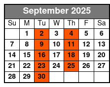 Rick McEwen Presents The Gambler September Schedule