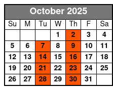 Rick McEwen Presents The Gambler October Schedule