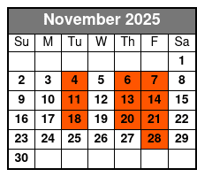 Rick McEwen Presents The Gambler November Schedule