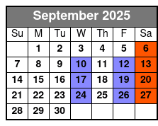 British Invasion September Schedule