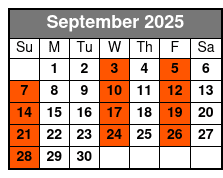 Dean Martin and More Tribute September Schedule