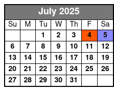Freedom Journey Show July Schedule