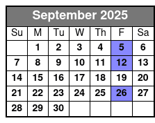 Freedom Journey Show September Schedule