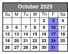 Freedom Journey Show October Schedule