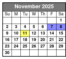 Freedom Journey Show November Schedule