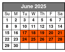 Smoke On The Mountain June Schedule