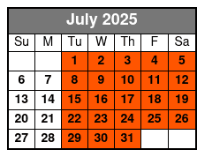 Smoke On The Mountain July Schedule