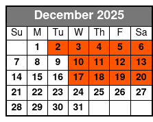 Smoke On The Mountain December Schedule